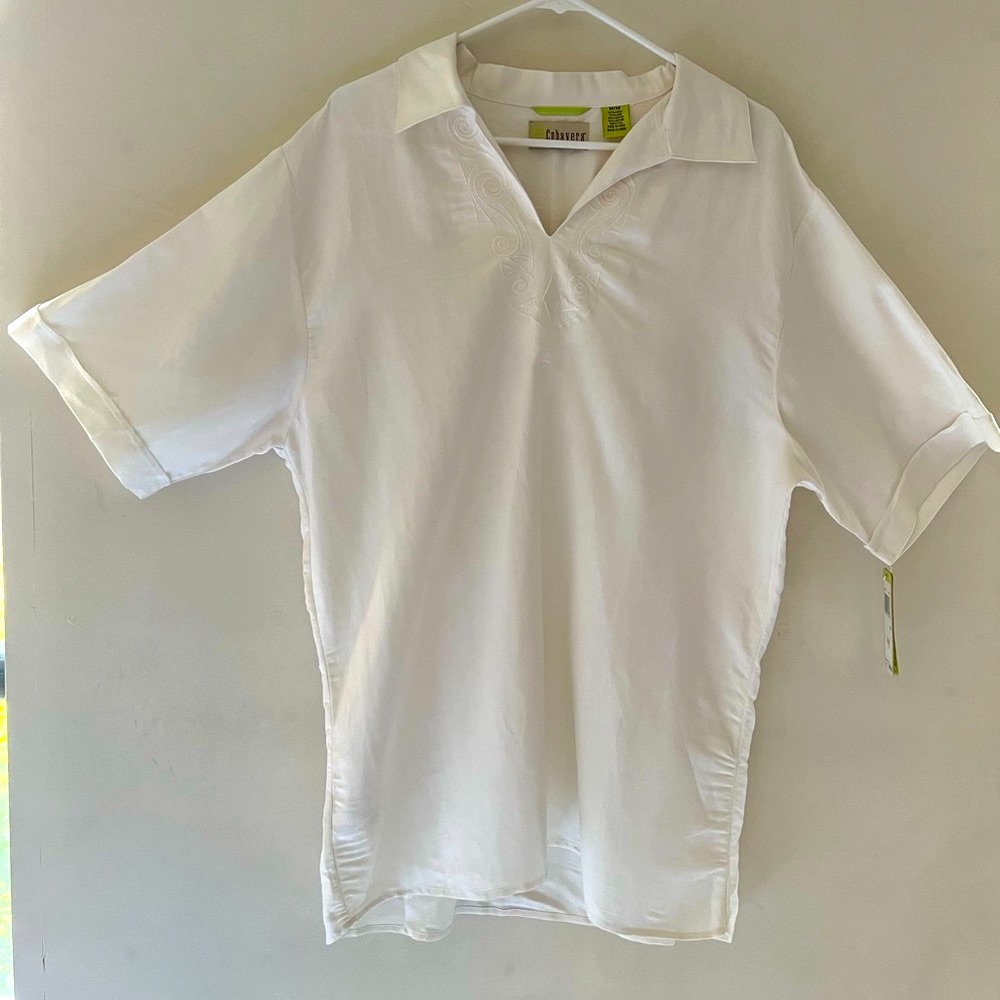 New with tags - Vintage Cubavera bohemian white T-shirt - Size m - Circa 90’s